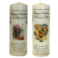 Private custom happy birthday candle