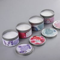 Multi Color Customized Color Candle Tin With Soy Wax Scented Tin Candle