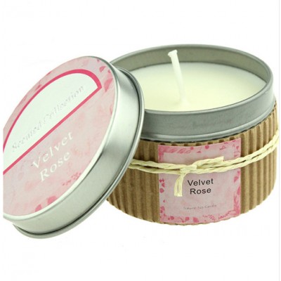 HighQuality Tin Candle Custom  Scented Soy Wax Candle With Cotton Wick