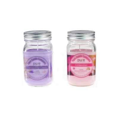 Custom Luxury Soy Wax Candle Scented Soy Candles in Candle Glass Jars with Metal Lid