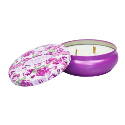 Widely Use Scented  Soy Wax Candle in Bulk Pastoral Style Scented Tin Candle Jar(TIN-FY)